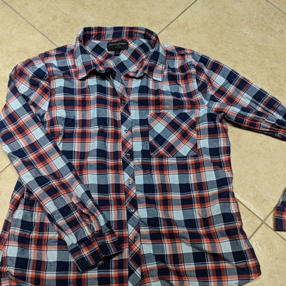 Banana Republic Plaid Flannel L